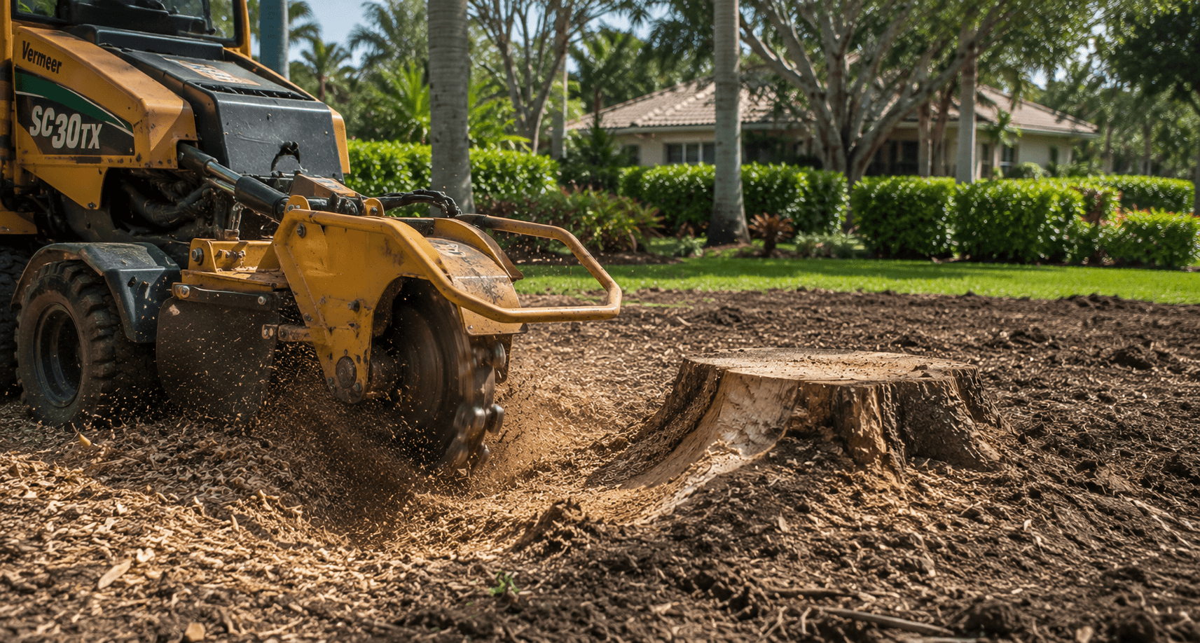stump grinding in Palm Bay, FL